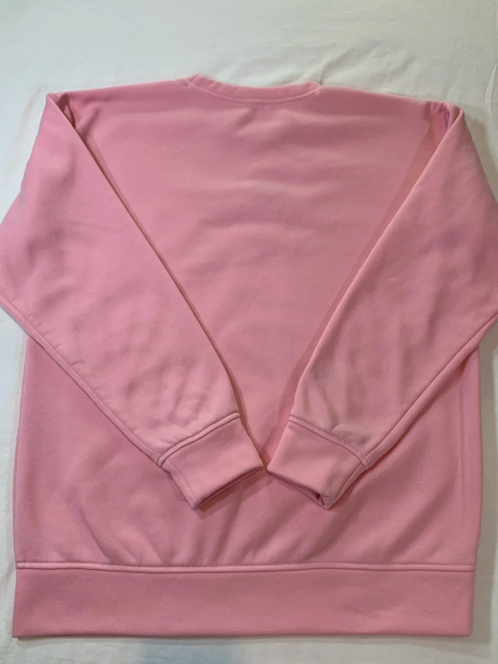 Nike Pink Embroidered Stitch Sweatshirt Large Y2K Christmas Crewneck Cozy Cute